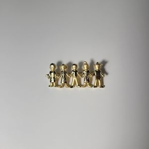 AJC Children of the World Brooch Vintage